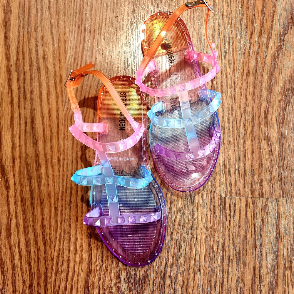 Steve Madden NWOT Multicolor Jelly Kids Sandals